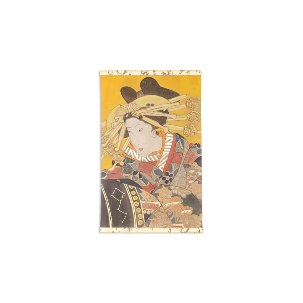 Toile peinte représentant une japonaise. Travail contemporain. LS6342676/1 3