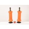 Pair of orange glass lamps. 1970s. LS6353387A 16