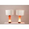 Pair of orange glass lamps. 1970s. LS6353387A 18