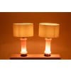 Pair of orange glass lamps. 1970s. LS6353387A 19