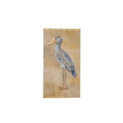 Toile peinte représentant un bec-en-sabot du Nil. Contemporain. LS6347908M