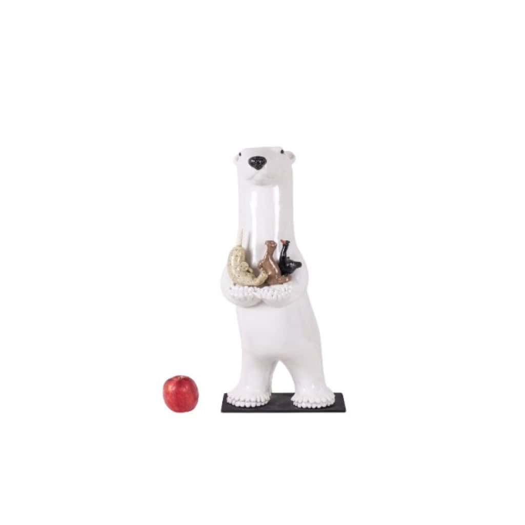 Valérie Courtet. Bear presenting 3 animals. Contemporary. LS64211605M 4