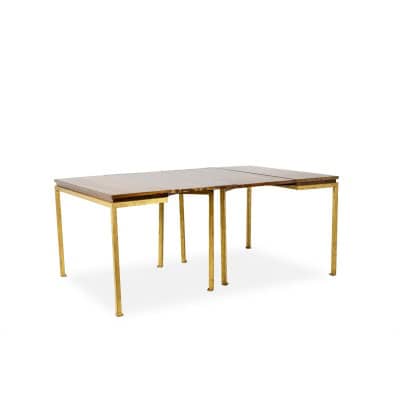 Maison Jansen. Paire de consoles en fer doré. Circa 1970. LS63551756U