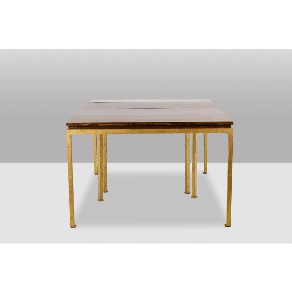 Maison Jansen. Paire de consoles en fer doré. Circa 1970. LS63551756U 5