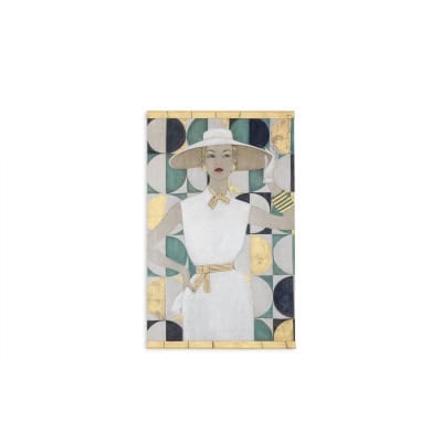 Toile peinte représentant une élégante années 1950. Contemporain. LS6438B678P