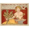 Affiche Art Nouveau Originale, Alphonse Mucha, Waverley Cycles, Femme, Forgeron, Nu, Cheveux, Chevelure, Cyclisme, Cycliste, Bicyclette, Vélo, Laurier, Marteau, Enclume, Allégorie, Belle Epoque, 1898 11