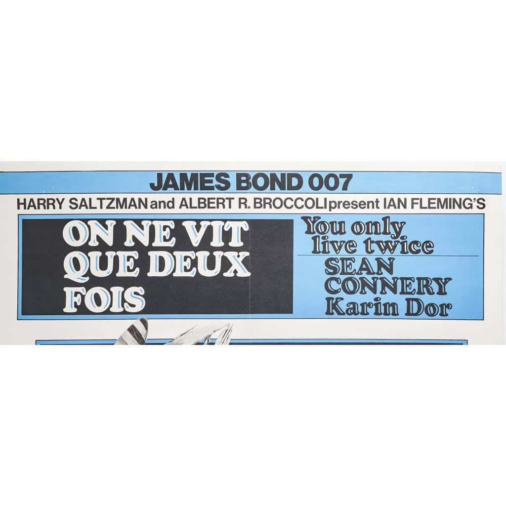 Affiche Cinéma Originale, James Bond, 007, You Only Live Twice, On Ne Vit Que Deux Fois, Sean Connery, Ian Fleming, Pistolet, Agent, Espion, Espionnage, Spectre, Autogire, Film, Gadget, c.1980 4