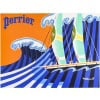 Affiche Originale, Bernard Villemot, Perrier, Eau Minérale Gazeuse, Boisson, Bouteille, Bateau, Mer, Voilier, Vague, Hokusai, c.1980 8