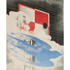 Affiche Art Déco Originale, Adolphe Mouron Cassandre, Oiseau Bleu, Train Pullman, Chemins de Fer du Nord, Wagon-Lits, Transport, Voyage, Tourisme, Vitesse, Vapeur, Anvers, Bruxelles, Paris, 1929 9