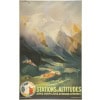 Affiche Tourisme Originale, Jean Hornung, Stations d’Altitudes, Alpes, Monts-Jura, Auvergne, Cévennes, PLM, Chemins de Fer, Transport, Voyage, Montagne, Sommet, Vallée, Alpin, Village, Train, 1932 7