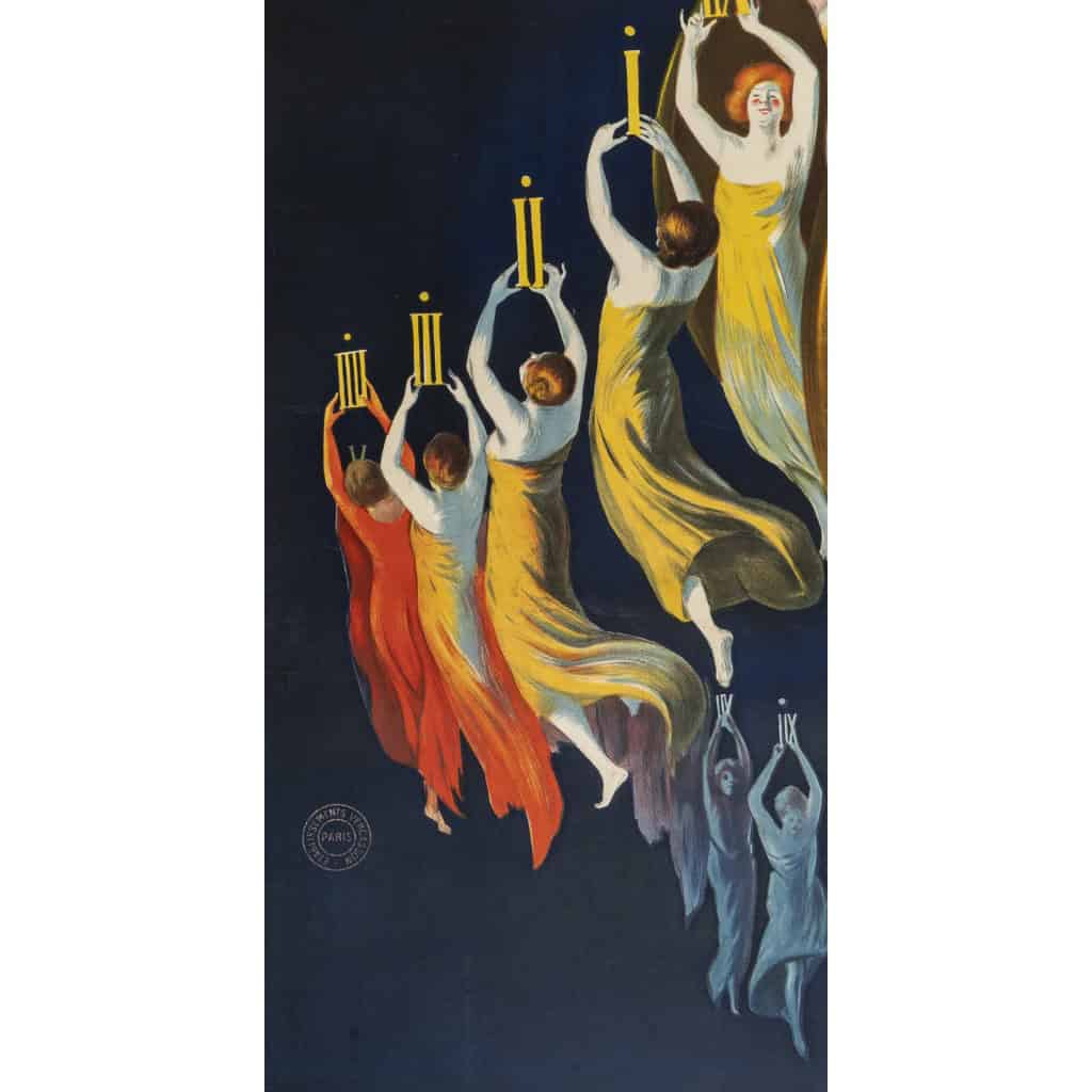 Affiche Originale, Leonetto Cappiello, Montre Élection, Horlogerie, Horloger, Gousset, Chronomètre, Cadran, Aiguille, Heure, Minute, Chiffres Romains, Femme, 1922 7