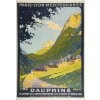 Affiche Tourisme Originale, Roger Soubie, Dauphiné, PLM, Chemins de Fer, St Pierre de Chartreuse, Couvent de la Grande Chartreuse, Grand Som, Montagne, Vallée, Paysage, Alpin, Transport, Voyage, Train, Monastère, c.1920 8