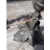 Pair of Art Nouveau candlesticks, spelter and bronze, 1900 20