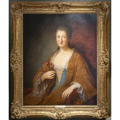 Jean-Baptiste SANTERRE (1651-1717) Portrait D’une Dame De La Noblesse XVIIIème Siècle