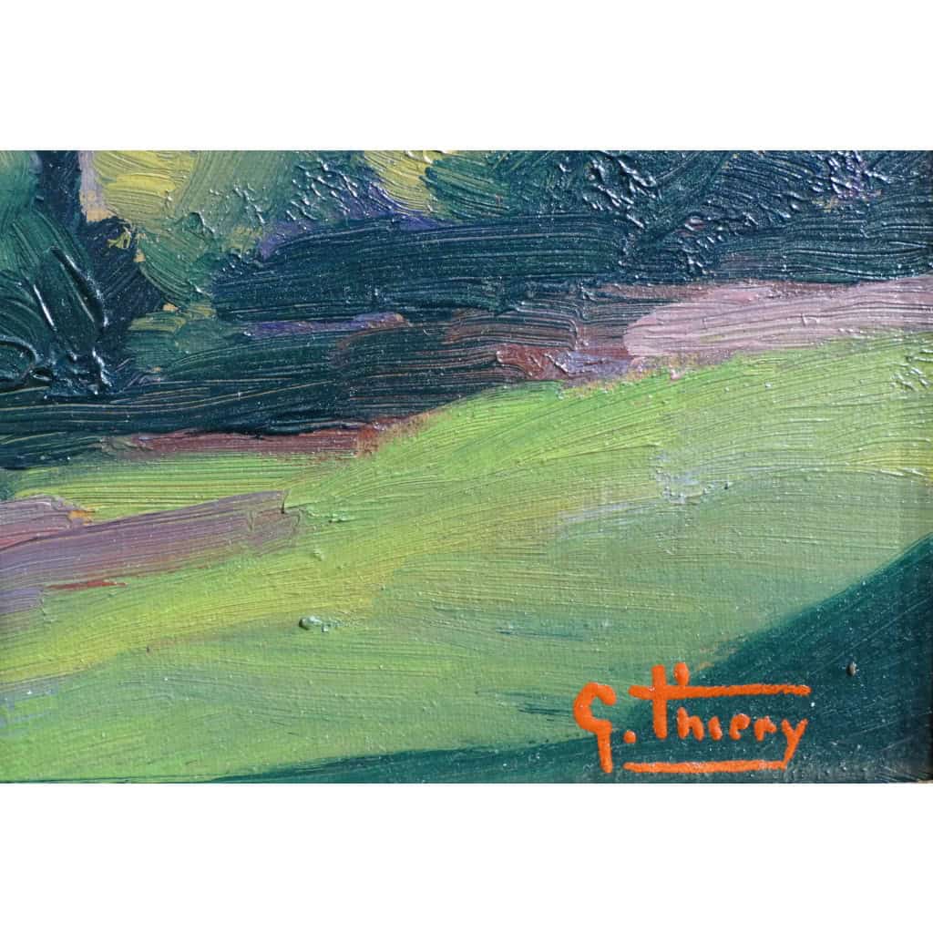 Thiery Gaston Croyant Effet d’Orage En Décembre 1954 Huile Signée Certificat d’authenticité 5