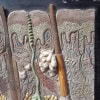 Panneau didactique, derme et épiderme, en gomme et bois, vers 1960. 24