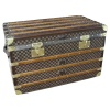 Malle Moynat à damiers, malle Moynat courrier 100 cm 22
