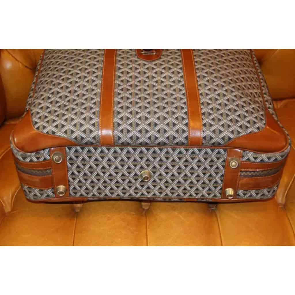 Valise Goyard en toile tissée, bagage Goyard, sac de voyage Goyard 12