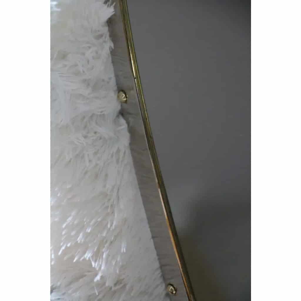 Miroir mural moderniste des années 1950 en laiton et chrome, style Gio Ponti 13