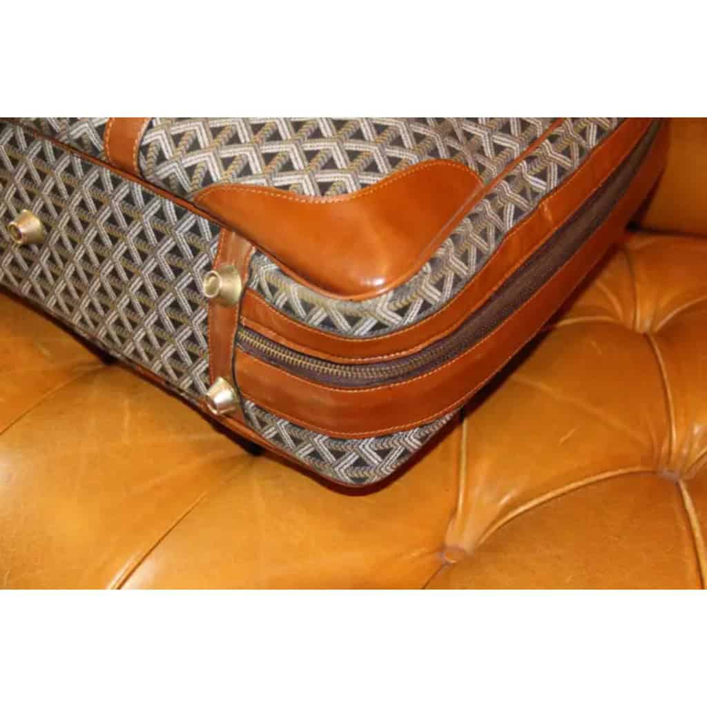 Valise Goyard en toile tissée, bagage Goyard, sac de voyage Goyard 14
