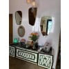 Miroir mural moderniste des années 1950 en laiton et chrome, style Gio Ponti 32