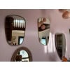Miroir mural moderniste des années 1950 en laiton et chrome, style Gio Ponti 33