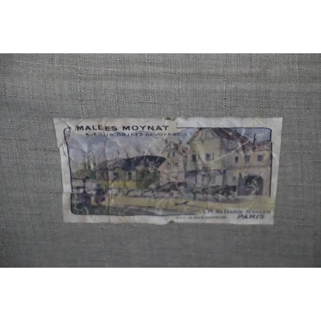 Malle Moynat à damiers, malle Moynat courrier 100 cm 17