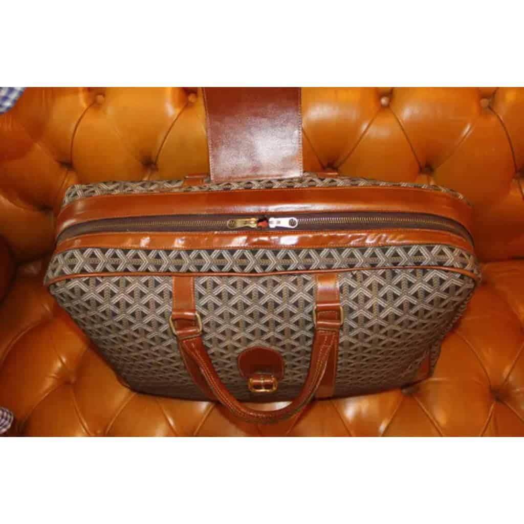 Valise Goyard en toile tissée, bagage Goyard, sac de voyage Goyard 17