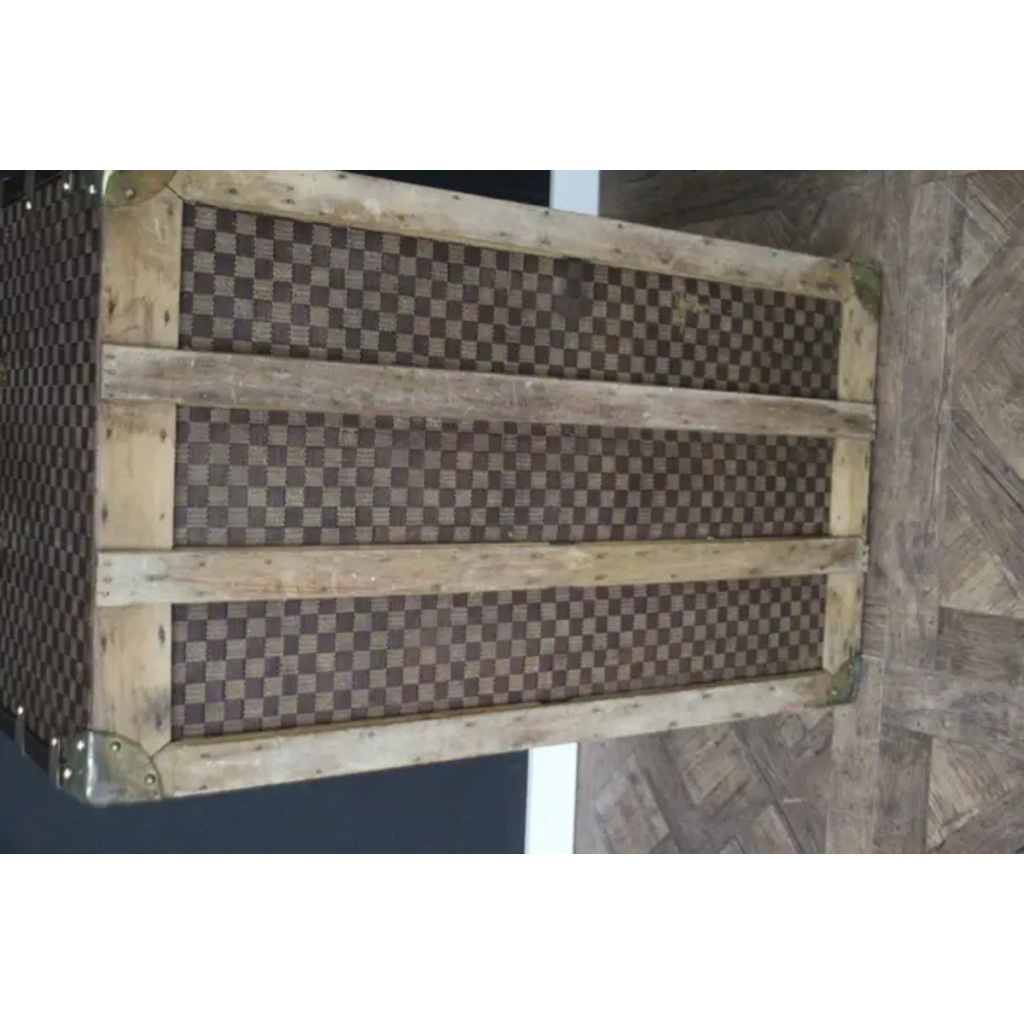 Malle Moynat à damiers, malle Moynat courrier 100 cm 18