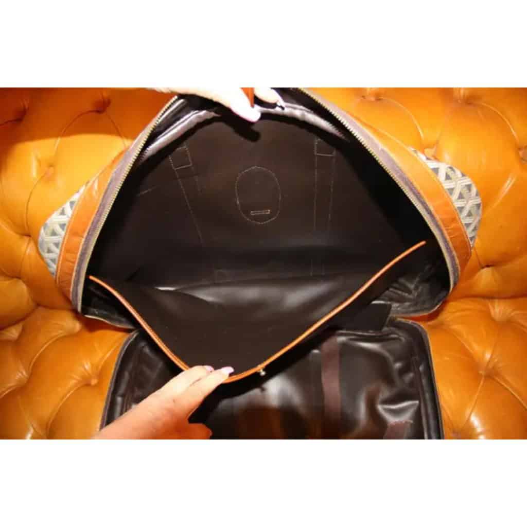 Valise Goyard en toile tissée, bagage Goyard, sac de voyage Goyard 20