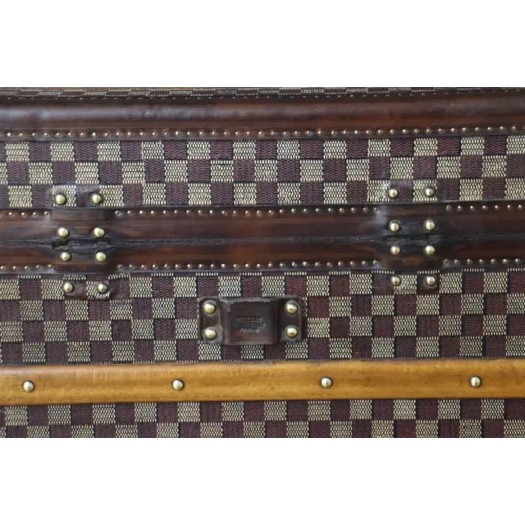 Malle Moynat à damiers, malle Moynat courrier 100 cm 20