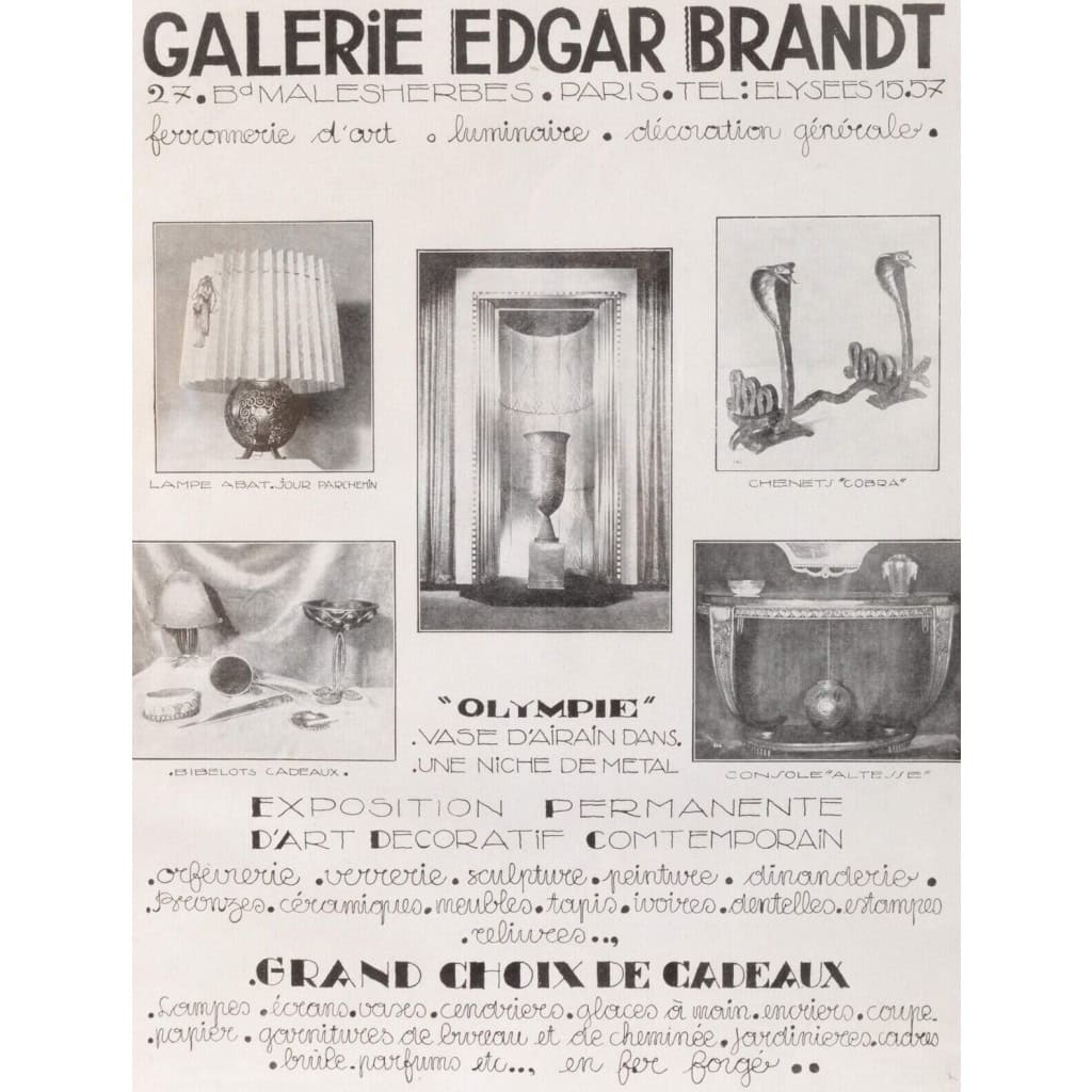 Edgar BRANDT – Élégante Console « Altesse » Art Déco – Édition Originale – 1925/30 8
