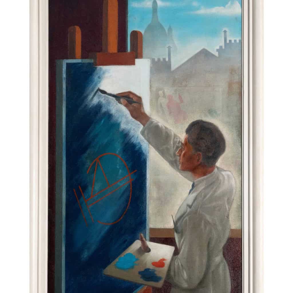 Max Ponty – 4 huiles sur toile se faisant suite. 1945. 10