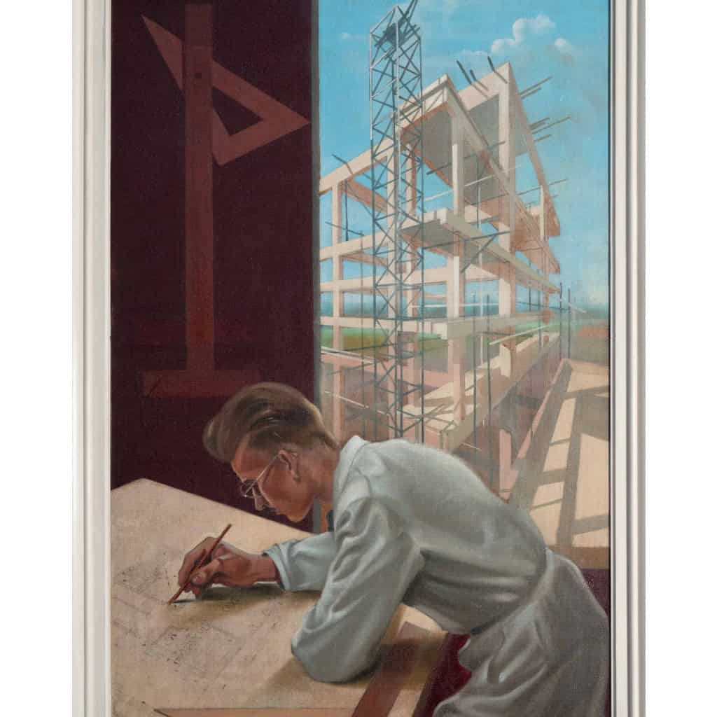 Max Ponty – 4 huiles sur toile se faisant suite. 1945. 7