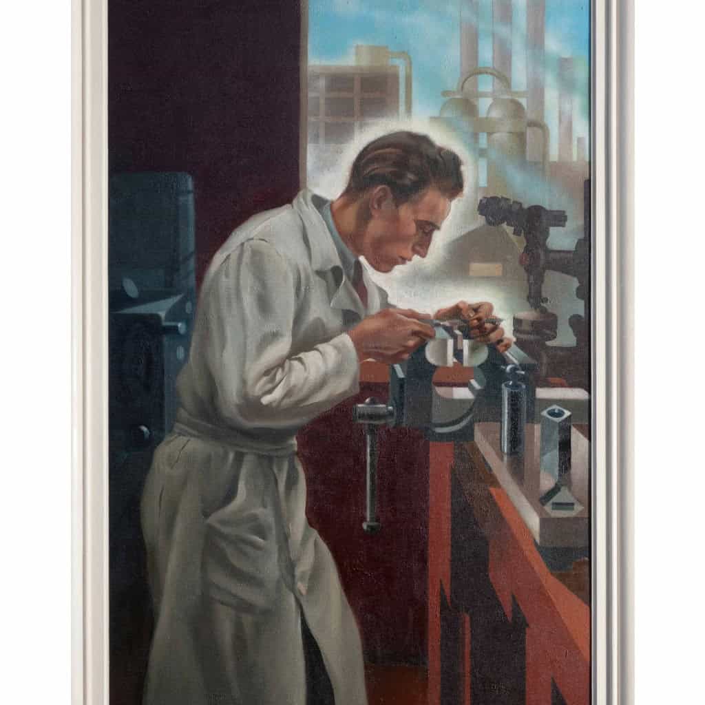 Max Ponty – 4 huiles sur toile se faisant suite. 1945. 4
