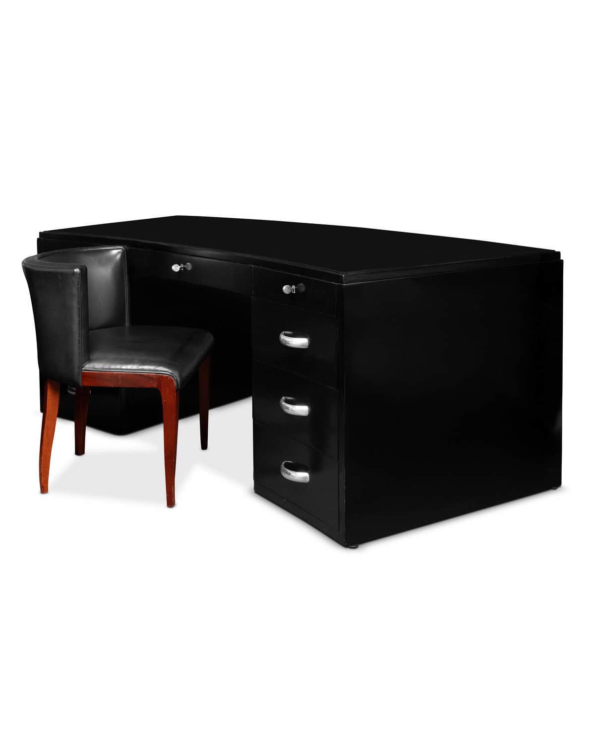 Jacques ADNET – Exceptionnel Bureau « Président » Art Déco et son fauteuil – 1936