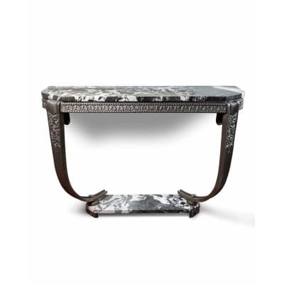 Edgar BRANDT, Élégante Console « Altesse », Art Déco, Édition Originale, 1925/30 3