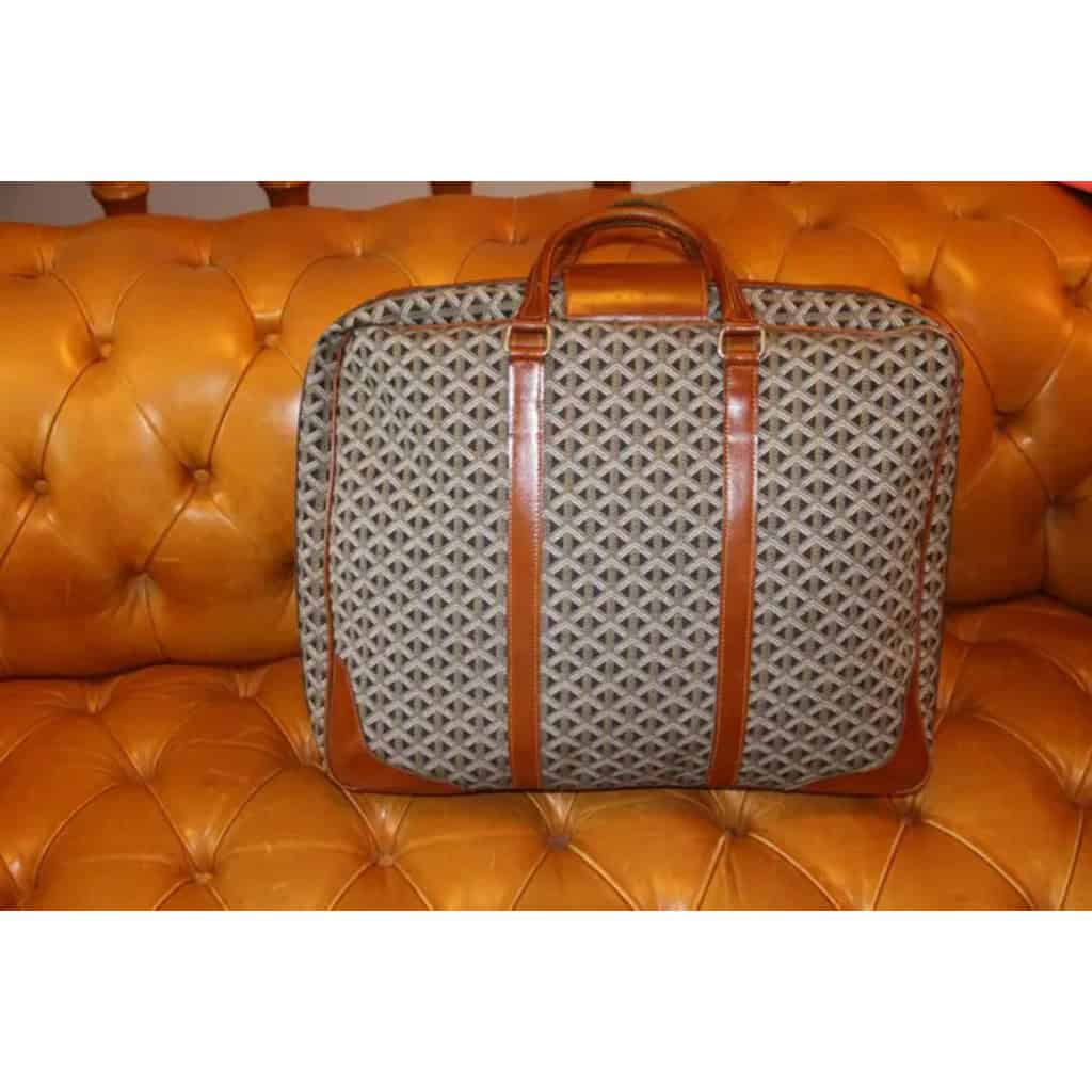 Valise Goyard en toile tissée, bagage Goyard, sac de voyage Goyard 6