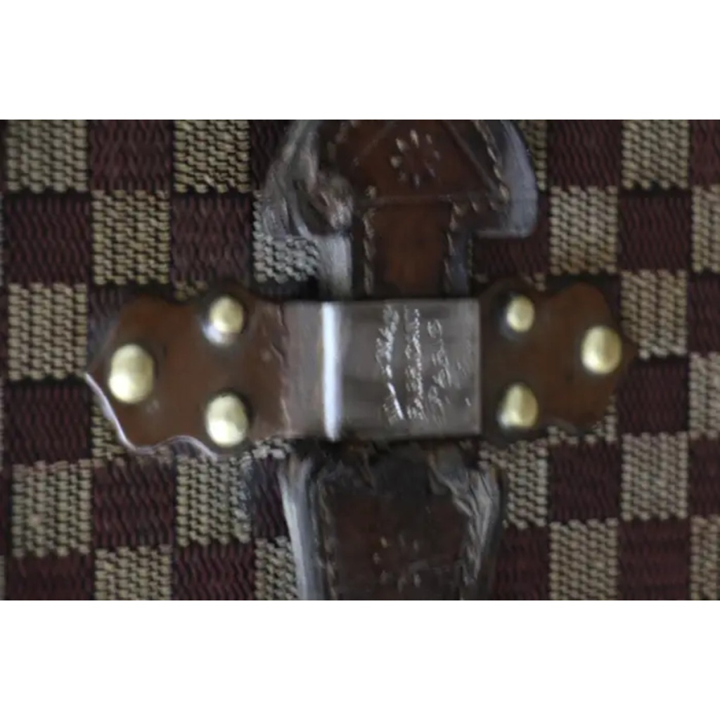 Malle Moynat à damiers, malle Moynat courrier 100 cm 8