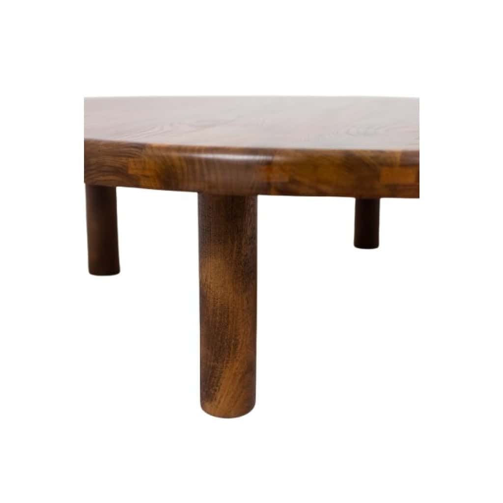 Pierre Chapo. Table basse en orme massif blond. Années 1970. LS64913509U 6