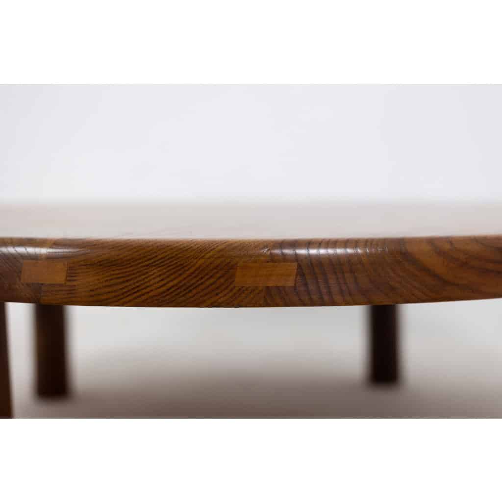 Pierre Chapo. Table basse en orme massif blond. Années 1970. LS64913509U 8