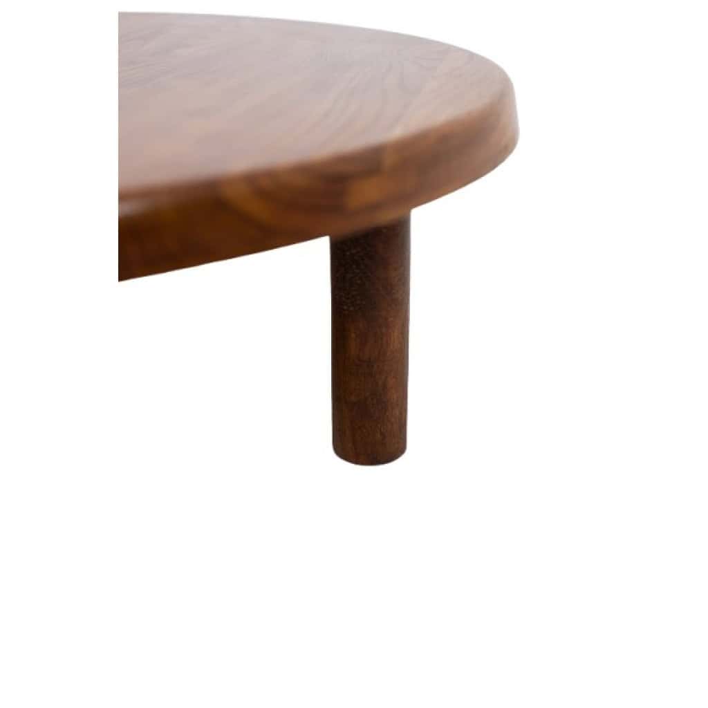 Pierre Chapo. Table basse en orme massif blond. Années 1970. LS64913509U 11
