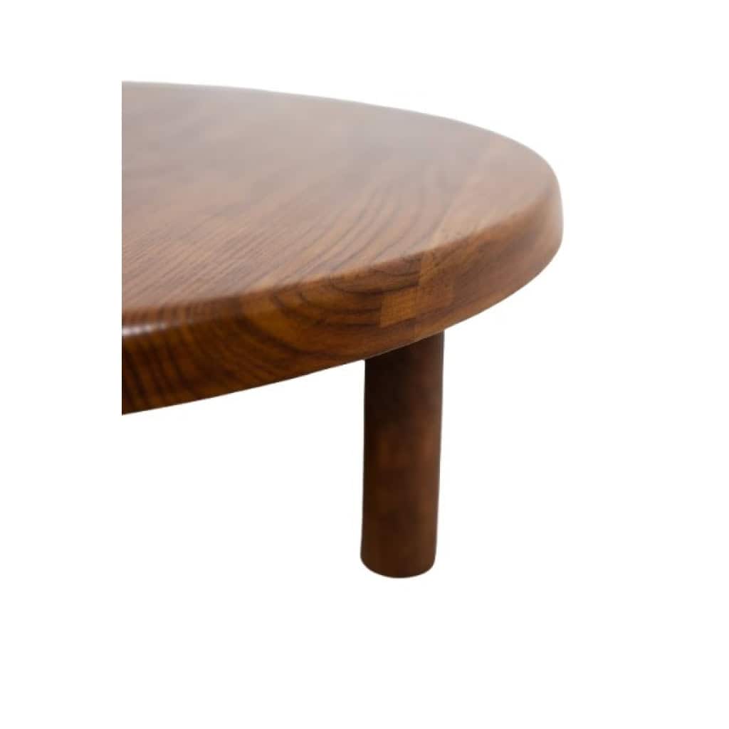 Pierre Chapo. Table basse en orme massif blond. Années 1970. LS64913509U 10