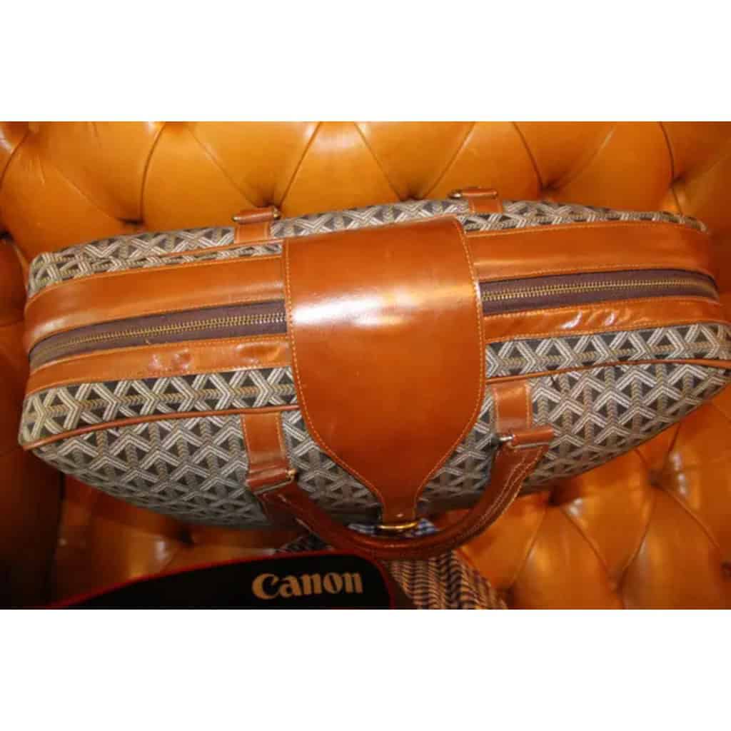 Valise Goyard en toile tissée, bagage Goyard, sac de voyage Goyard 11
