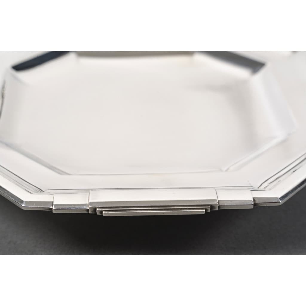 LAPPARRA – Paire de coupes sur pied argent massif XXe ART DECO 9