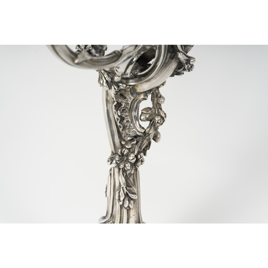 HARLEUX – Paire de candélabres Louis XV Epoque NAPOLEON III, XIXe 8