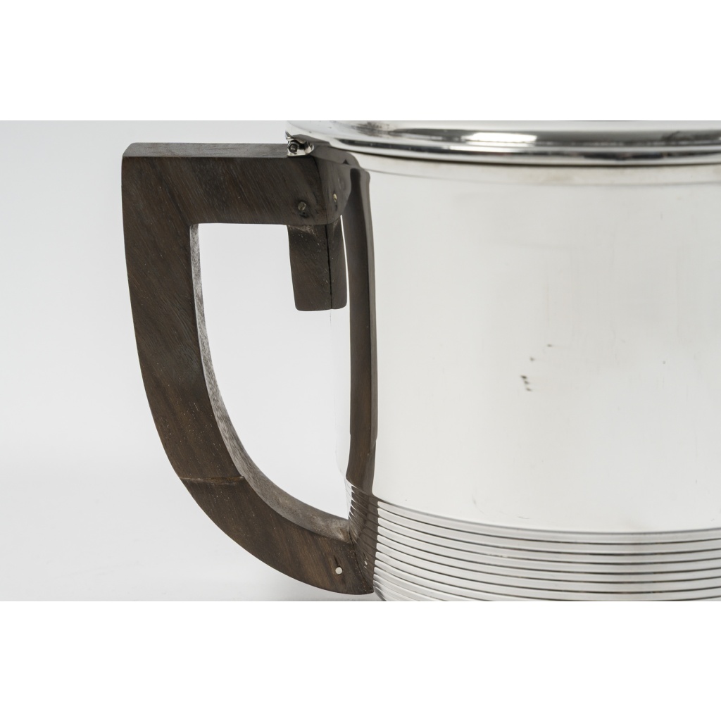 Fouquet Lapar – Service thé café 3 pièces argent massif ART DECO 8