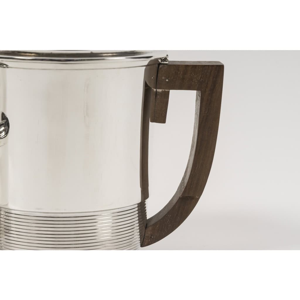 Fouquet Lapar – Service thé café 3 pièces argent massif ART DECO 11