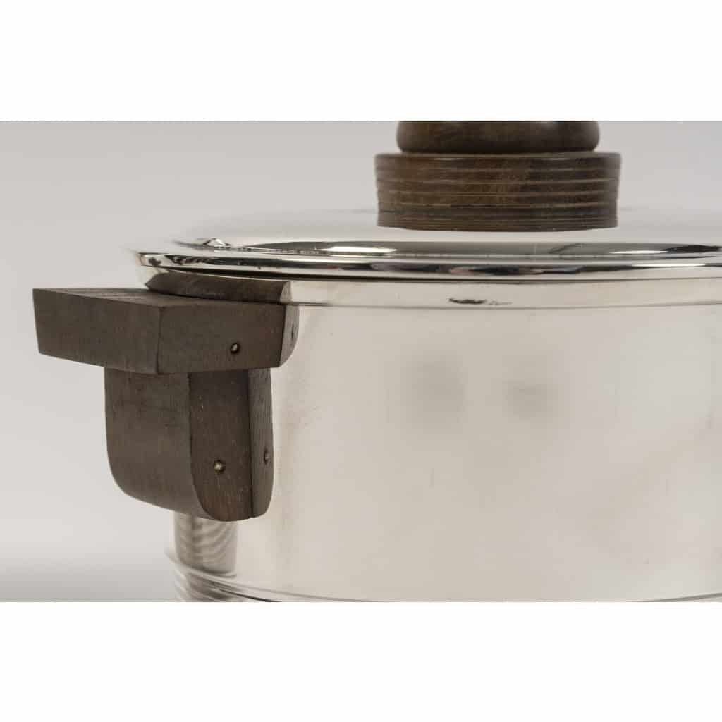 Fouquet Lapar – Service thé café 3 pièces argent massif ART DECO 14