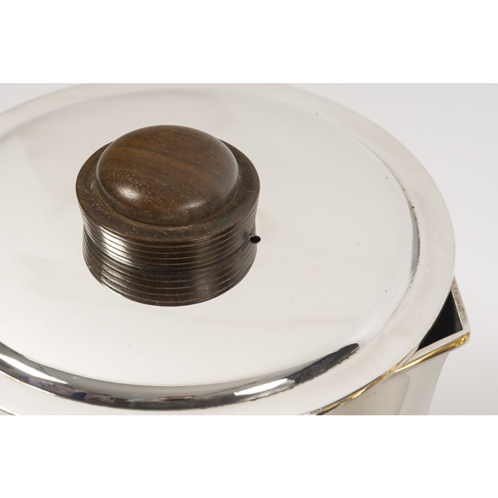 Fouquet Lapar – Service thé café 3 pièces argent massif ART DECO 17
